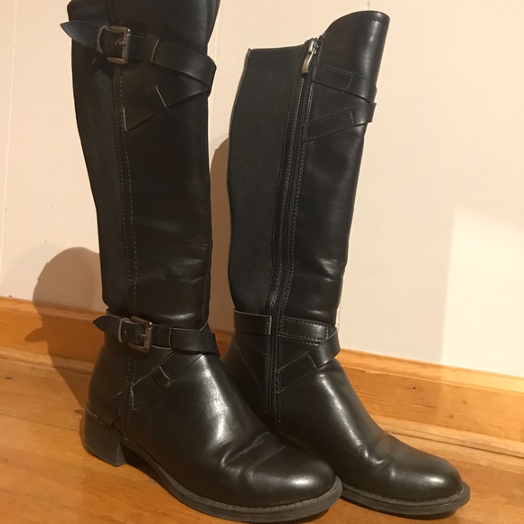 Franco Sarto Shoes - Black Leather Franco Sarto Riding Boots